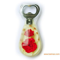 石竹花鮮花琥珀開瓶器 高品質(zhì)創(chuàng)意工藝品，點亮生活的小禮品